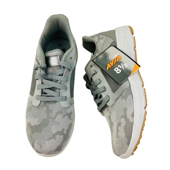 *New Avia Tennis Shoes Womens 8.5 Gray Camo Metallic Lace Up Training Sneaker - Picture 1 of 8